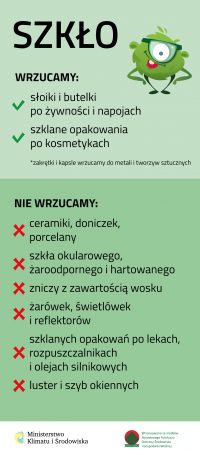 Pojemnik na odpady ze szkła